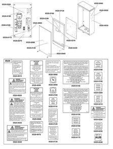 Decals Group - Ats Warning Diagram and Parts List for 071247-00  Briggs and Stratton Generator